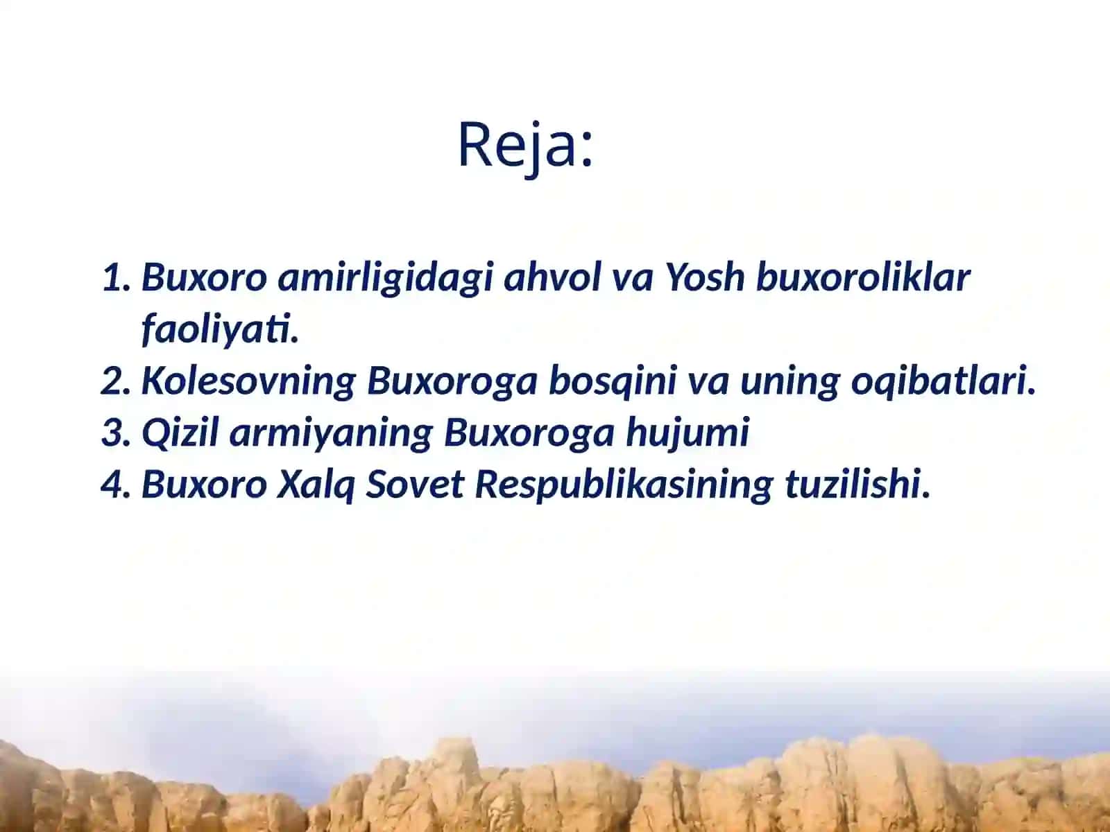 Buxoro amirligida islohotlari 2