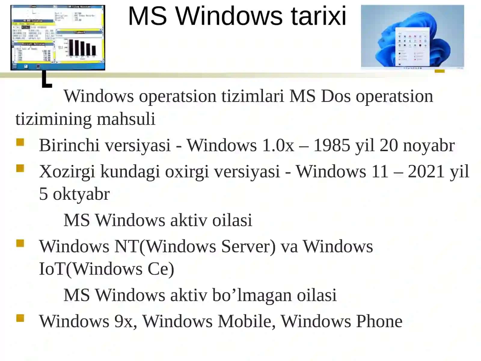 Operatsion tizim arxitekturasi 2