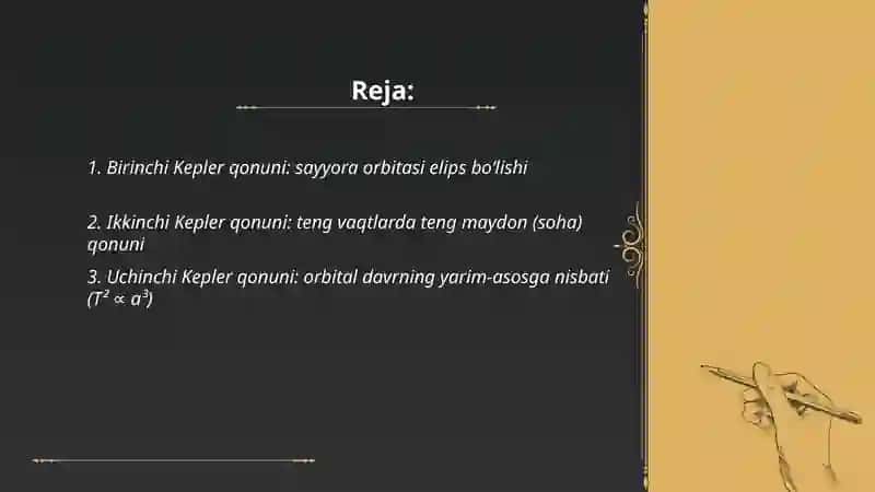 Kepler qonuni 2