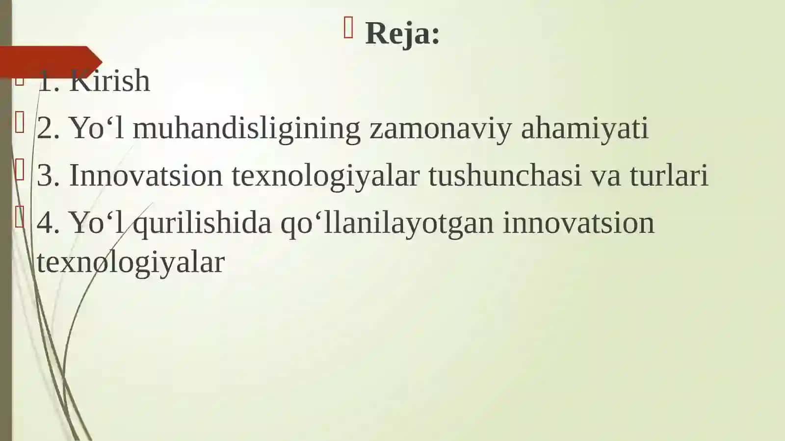 Yo‘l muhandisligida innovatsion texnologiyalar va zamonaviy standartlar 2