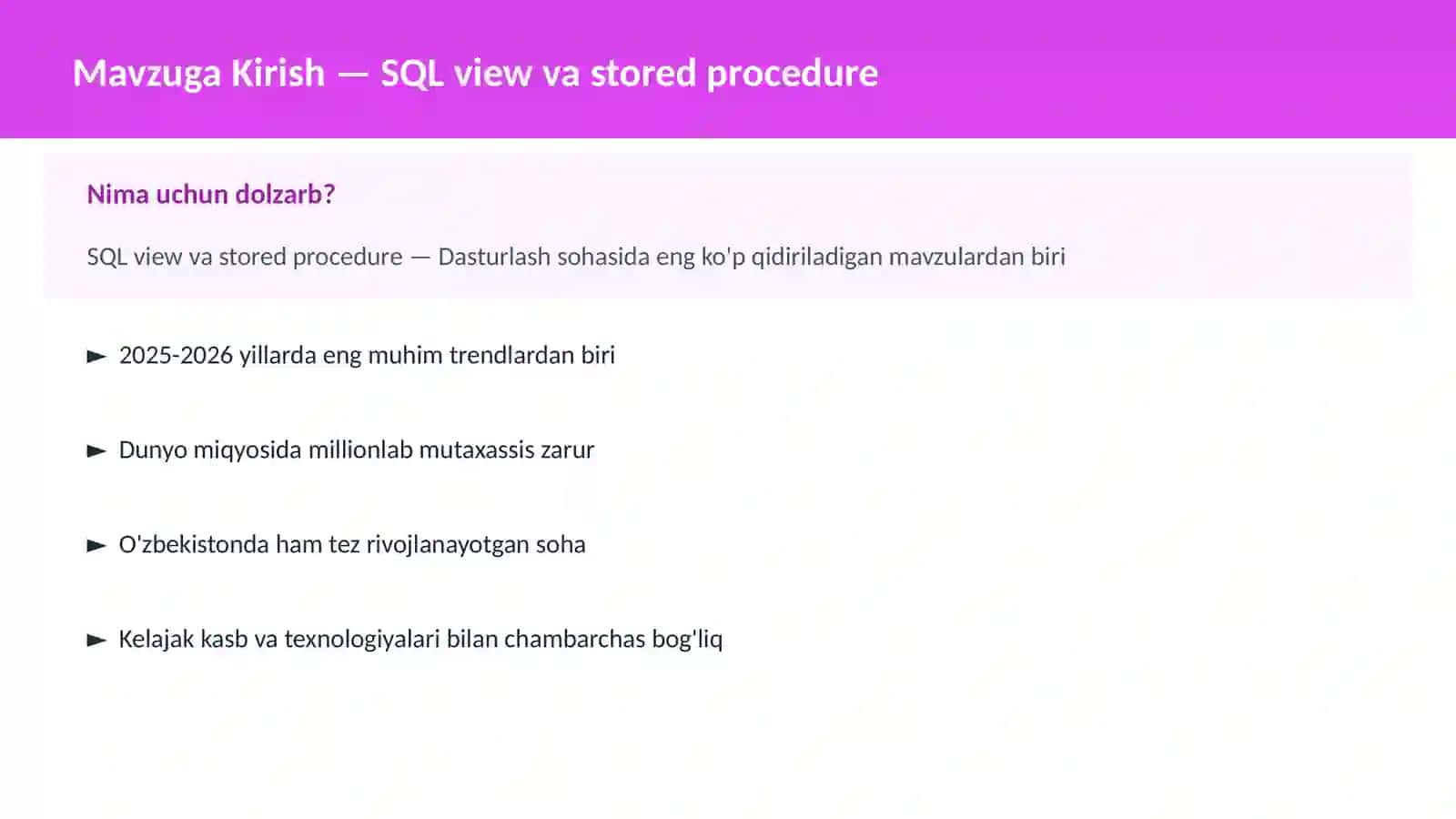 SQL view va stored procedure 2