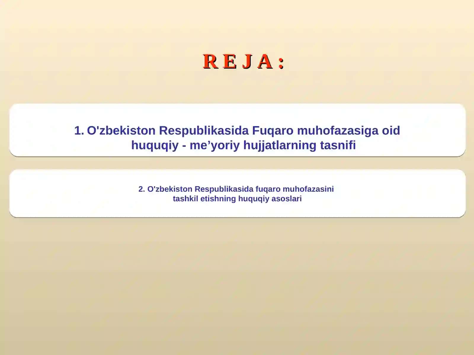 O'zbekiston Respublikasida fuqaromuhofazasininghuquqiy asoslari 2
