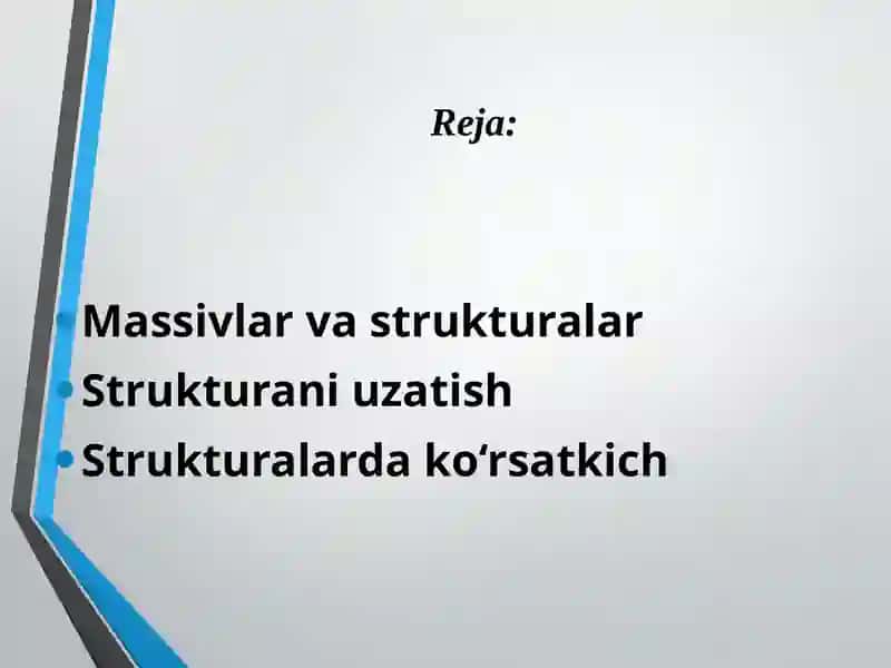 Massivlar va strukturalar 2