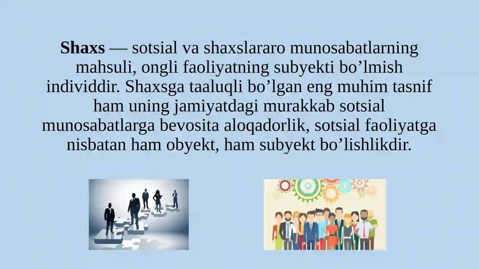 Sotsial psixologiyada shaxs muammosi 2