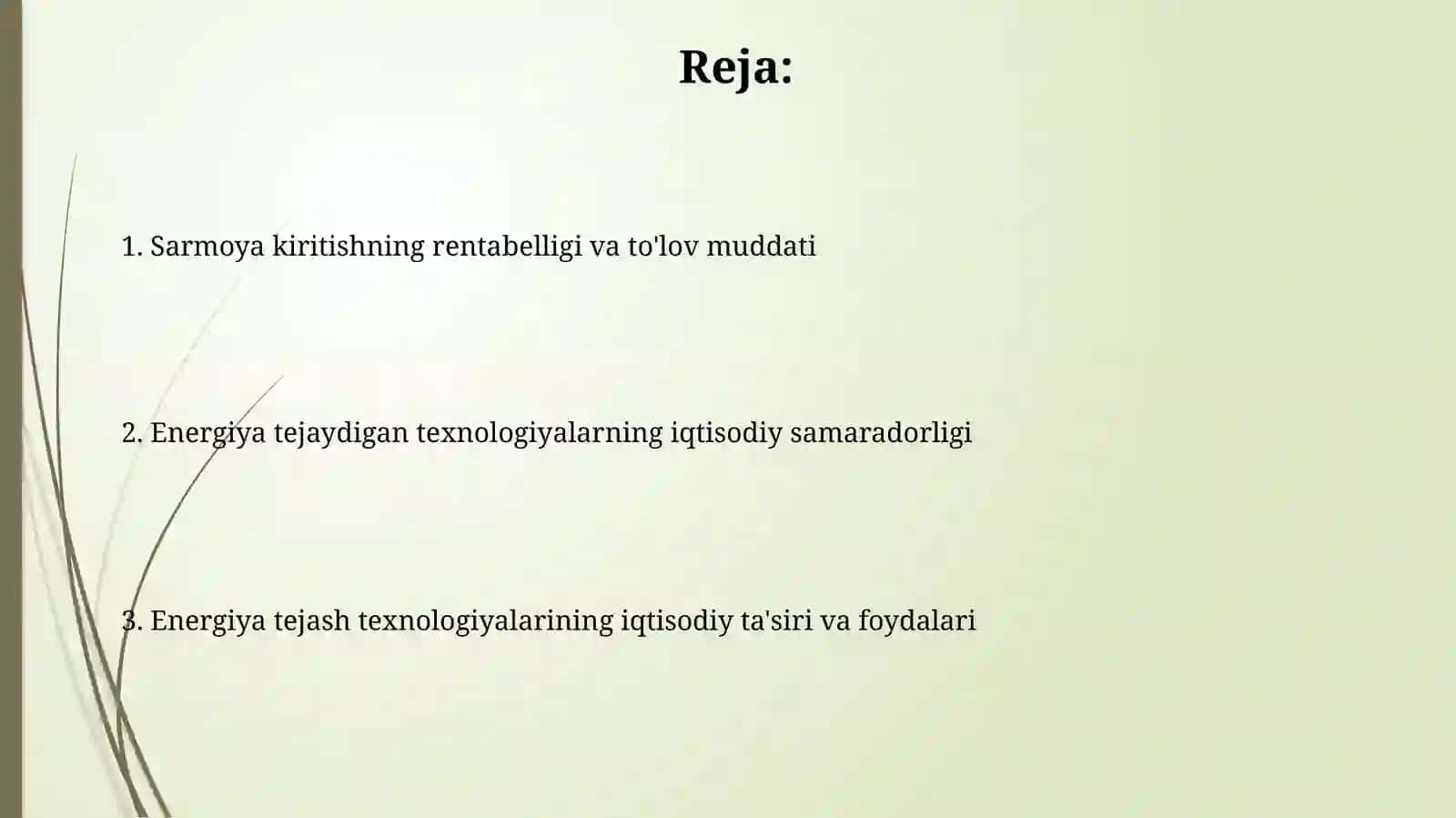 Energiya Tejamkor Texnologiyalarning Iqtisodiy Samaradorligi 2