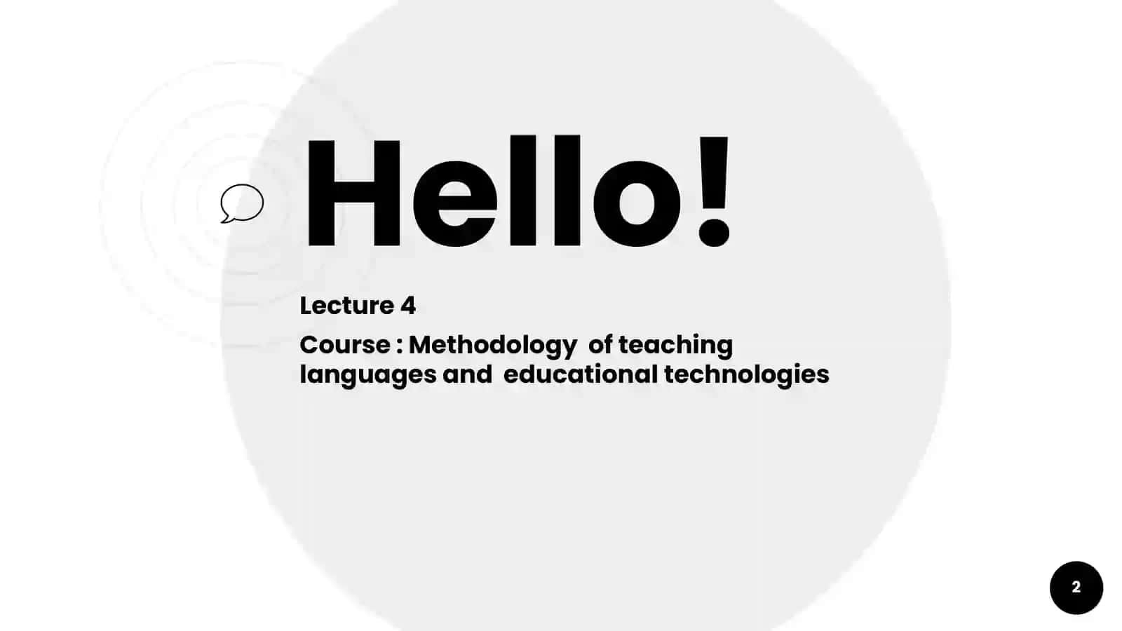 Methods of teaching foreign languages 2