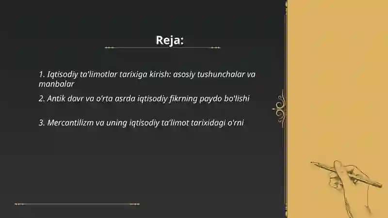 Iqtisodiy taʼlimotlar tarixining paydo bulishi va rivojlanish tarixi 2