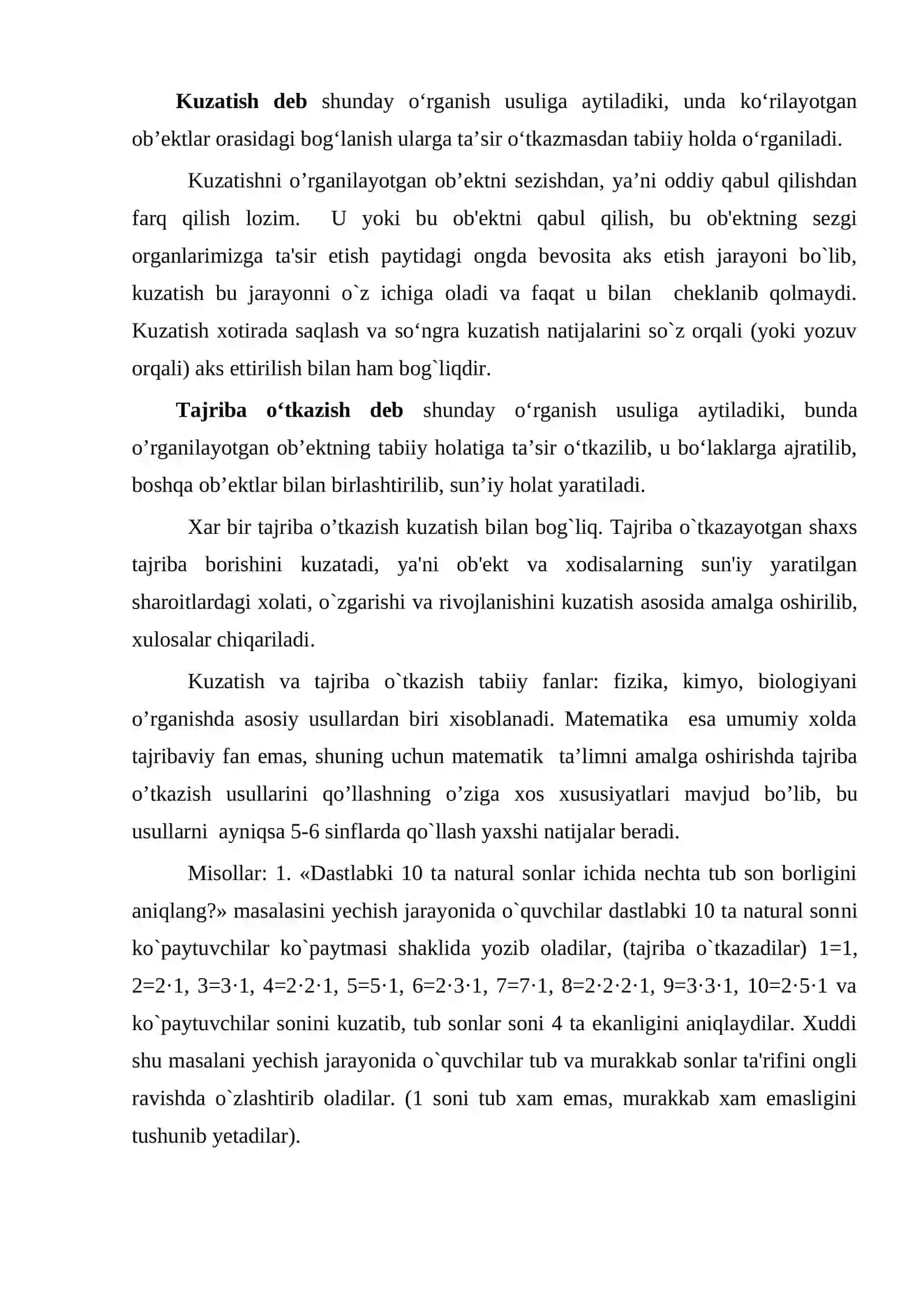 Matematik ta’limni tashkil qilish metodikasi 2