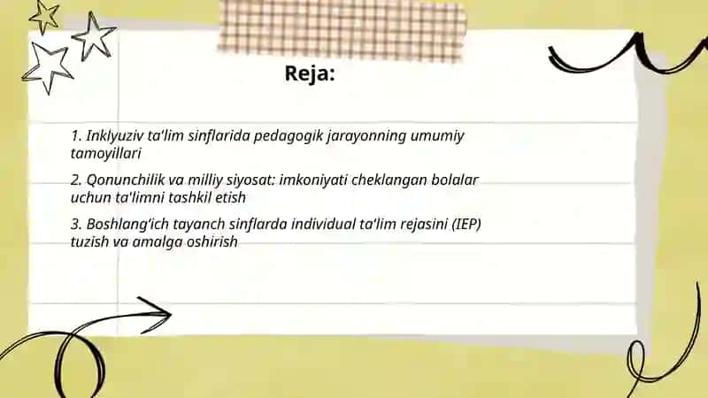 Inklyuziv talim sinflari va boshlangich tayanch sinflarda imkoniyati cheklangan bolalarni oqitish boyicha pedagogik jarayonni tashkil etish 2