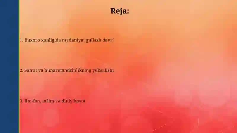 Buxoro xonligi davrida madaniy hayot 2