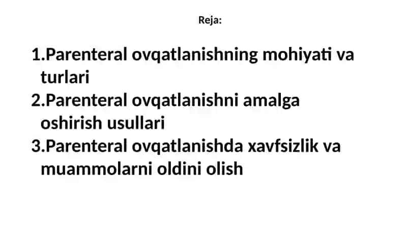Parenteral Ovqatlanish: Bolaning Sog'lig'i Uchun Muhim 2