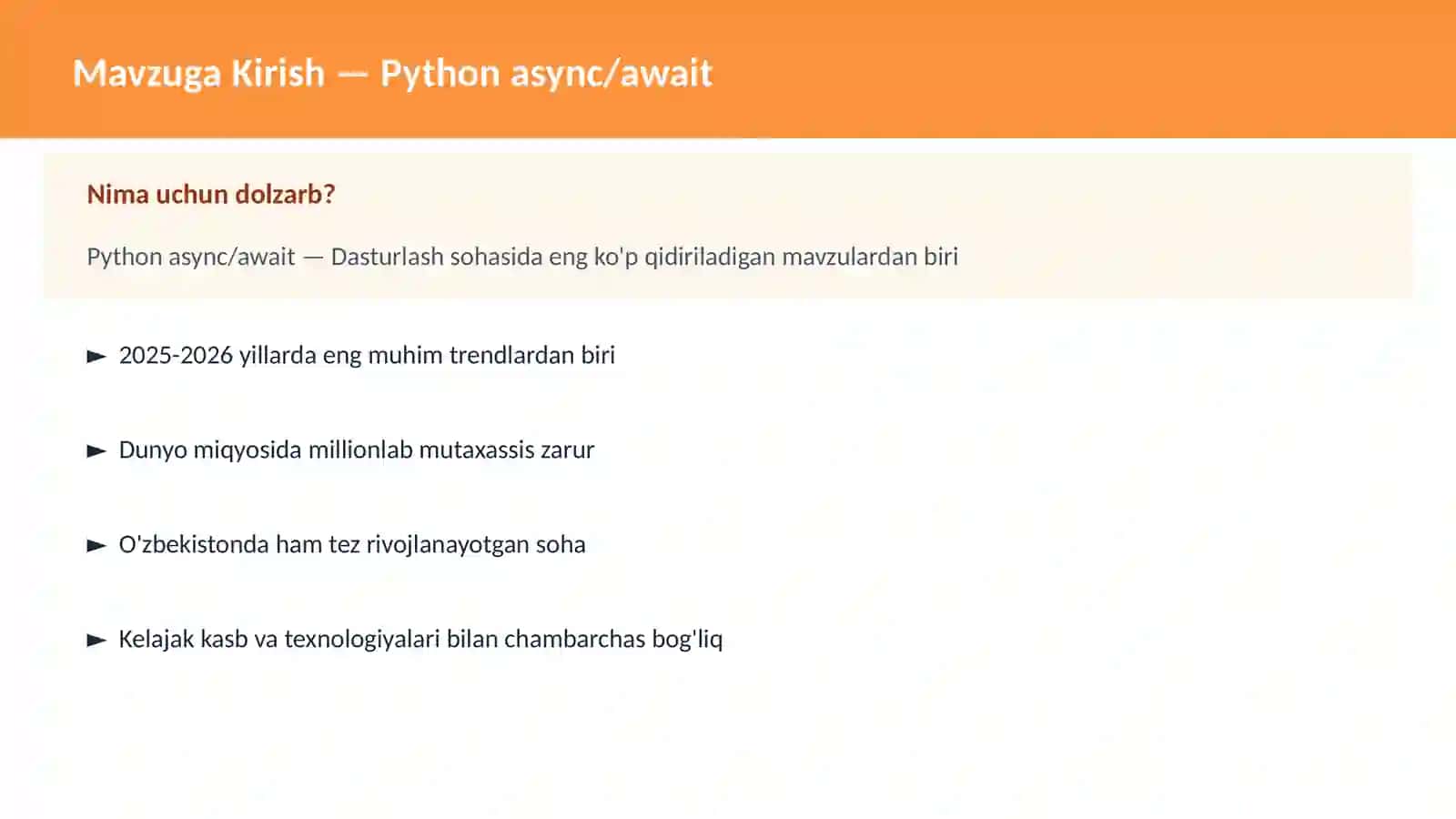 DASTURLASH | PYTHON DASTURLASH 2