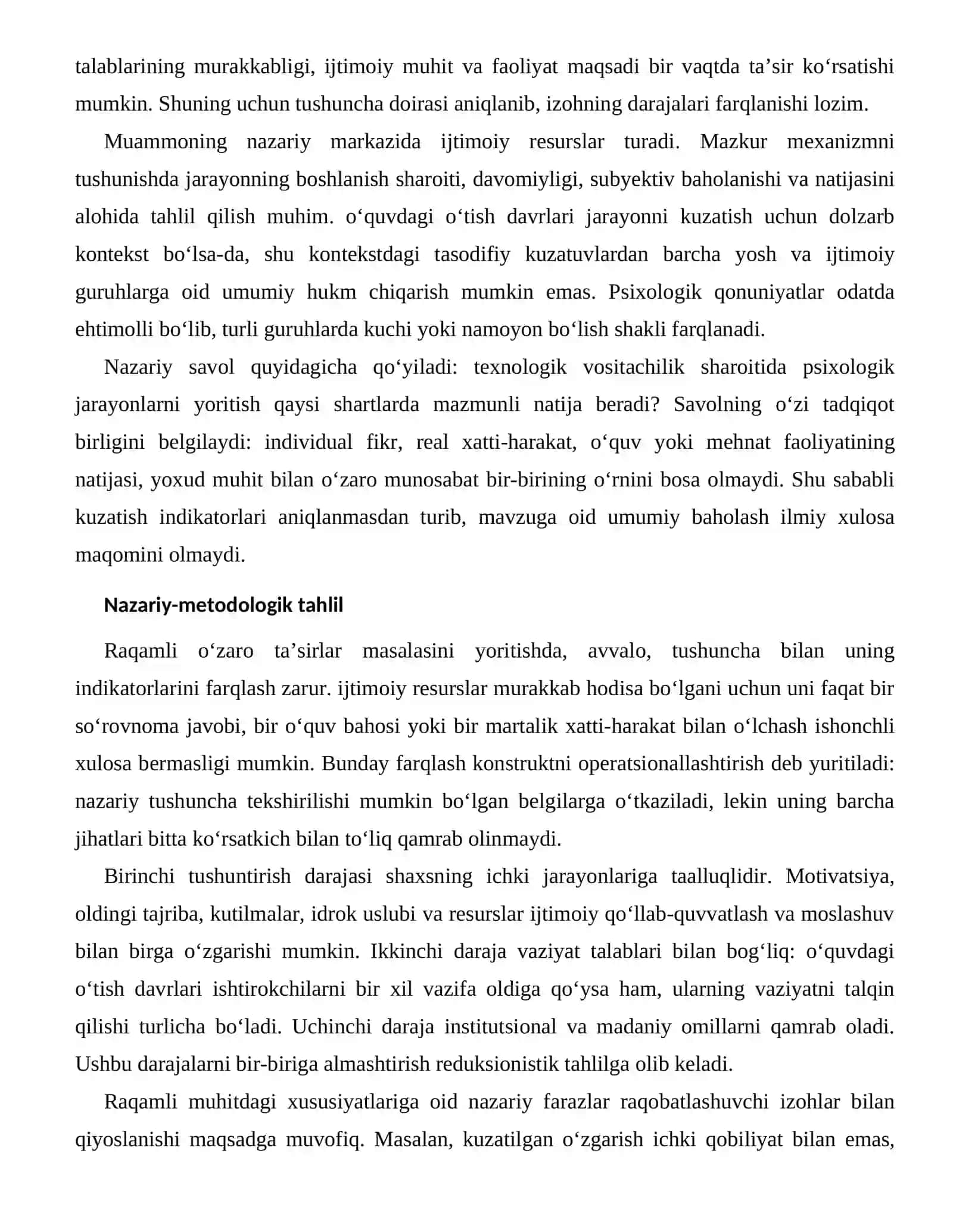 IJTIMOIY QO‘LLAB-QUVVATLASH VA MOSLASHUVNING RAQAMLI MUHITDAGI XUSUSIYATLARI 2