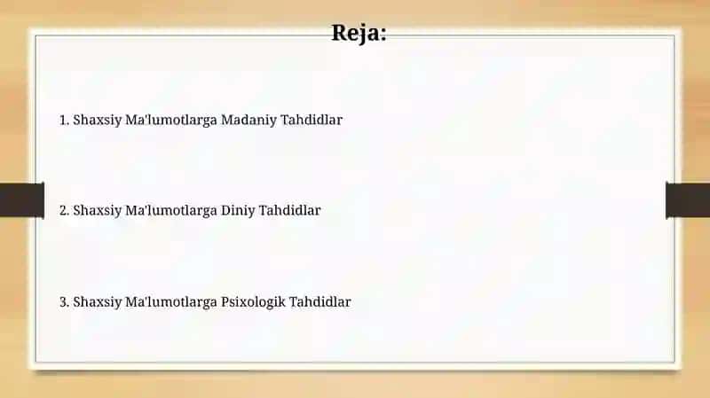 Shaxsiy Ma'lumotlarga Madaniy Tahdidlar 2