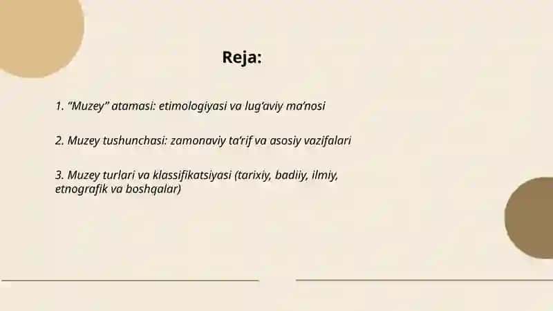Muzey atamasi va muzey haqida tushuncha 2