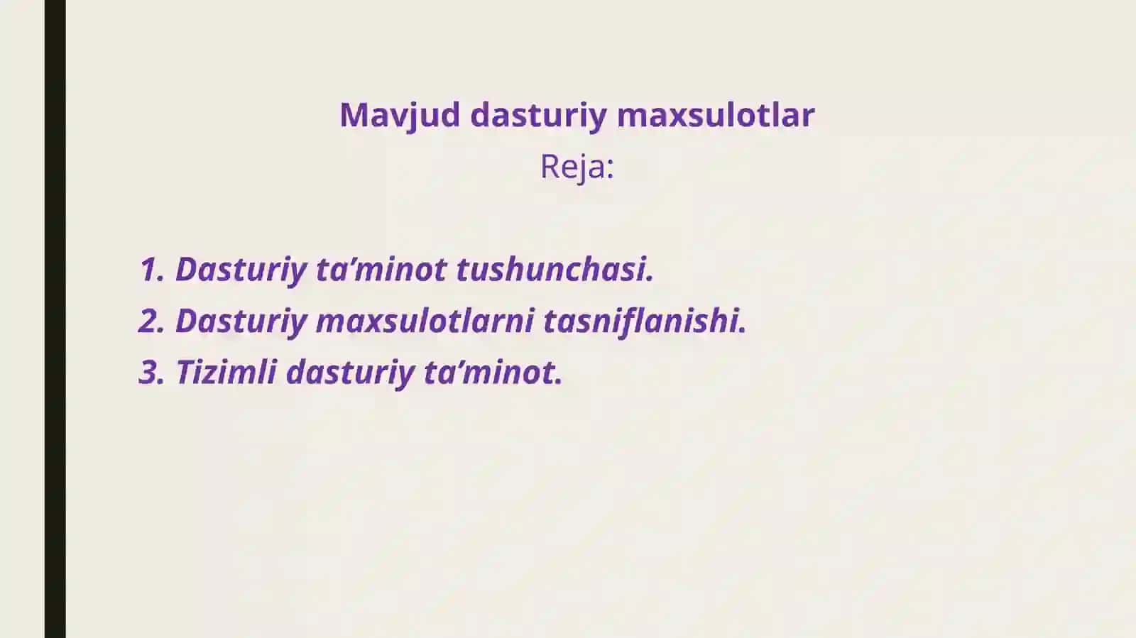 Mavjud dasturiy maxsulotlar 2