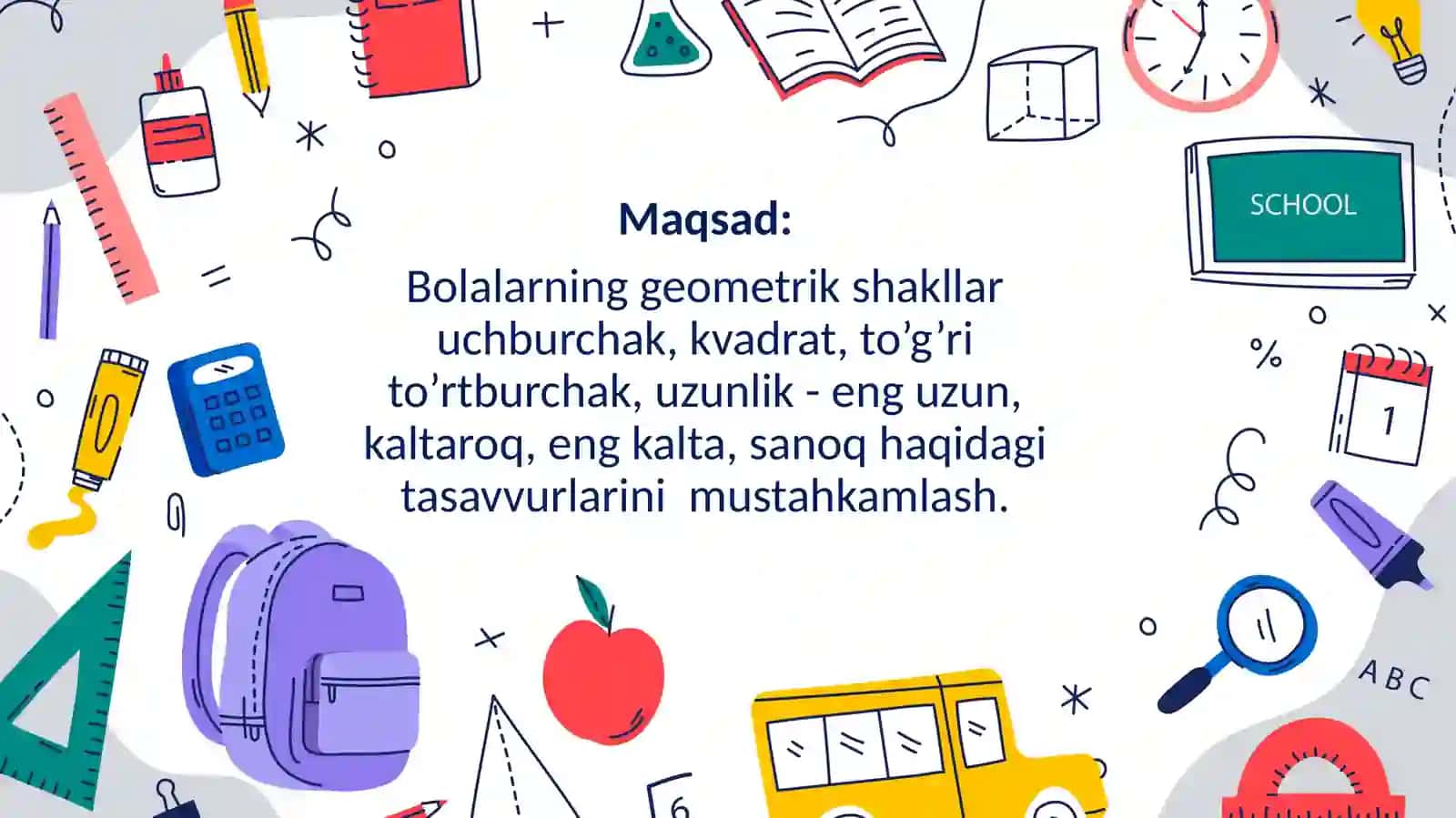 Tayoqchalardan turli shakllar hosil qilishni o’rgatishni davom  ettirish. slayd 2