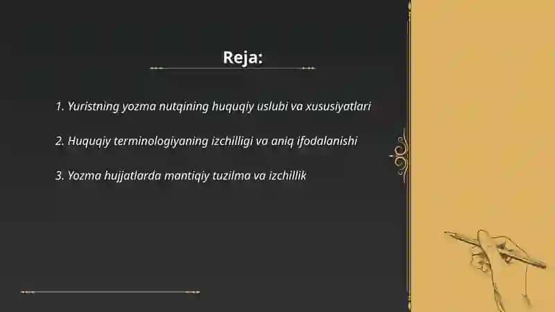 Yuristning yozma nutqi va oziga xos xususiyatlari 2