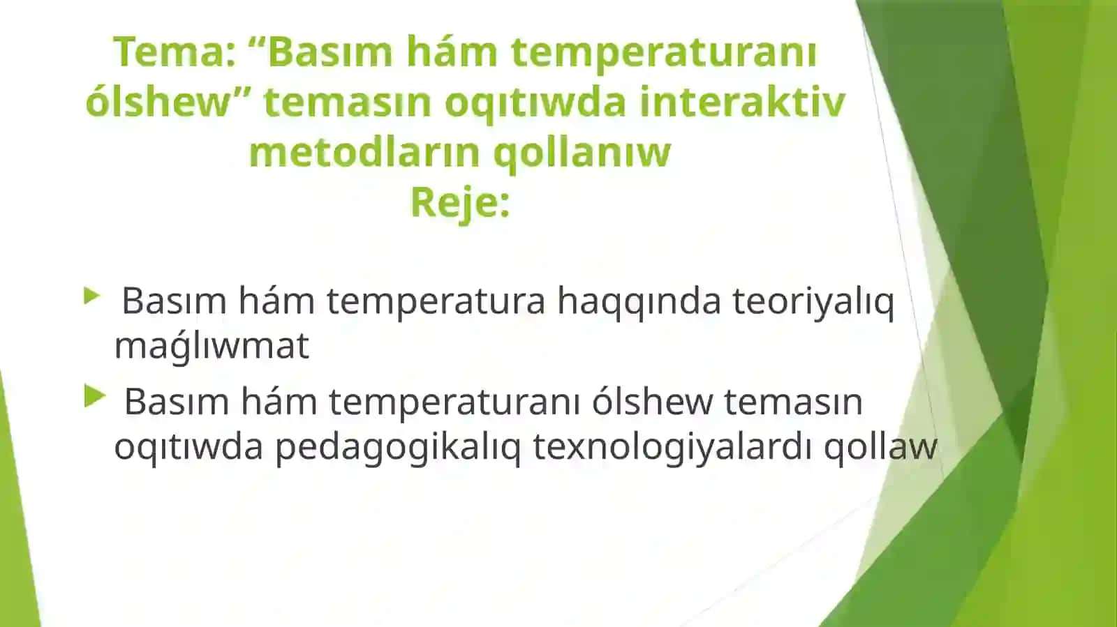 3G - kurs talabası Sarsenbaeva Ulboǵan 2