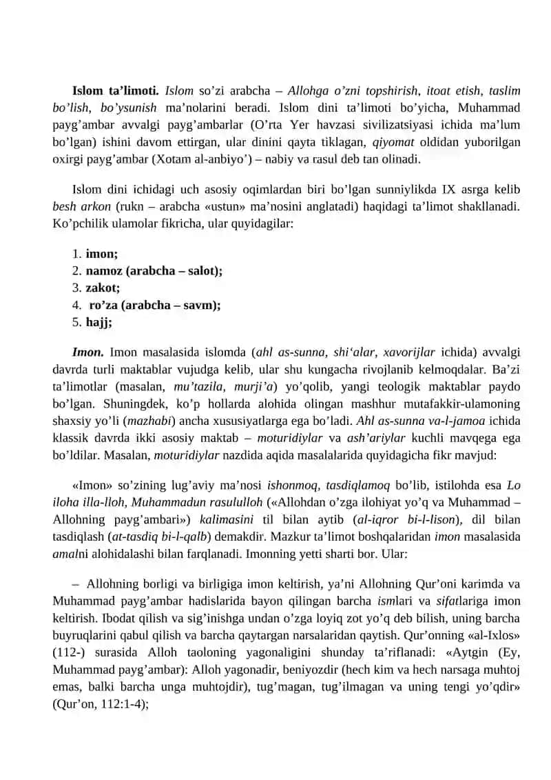 Islomda Ilm-Fanni Egallash va Ma'rifatlik 2