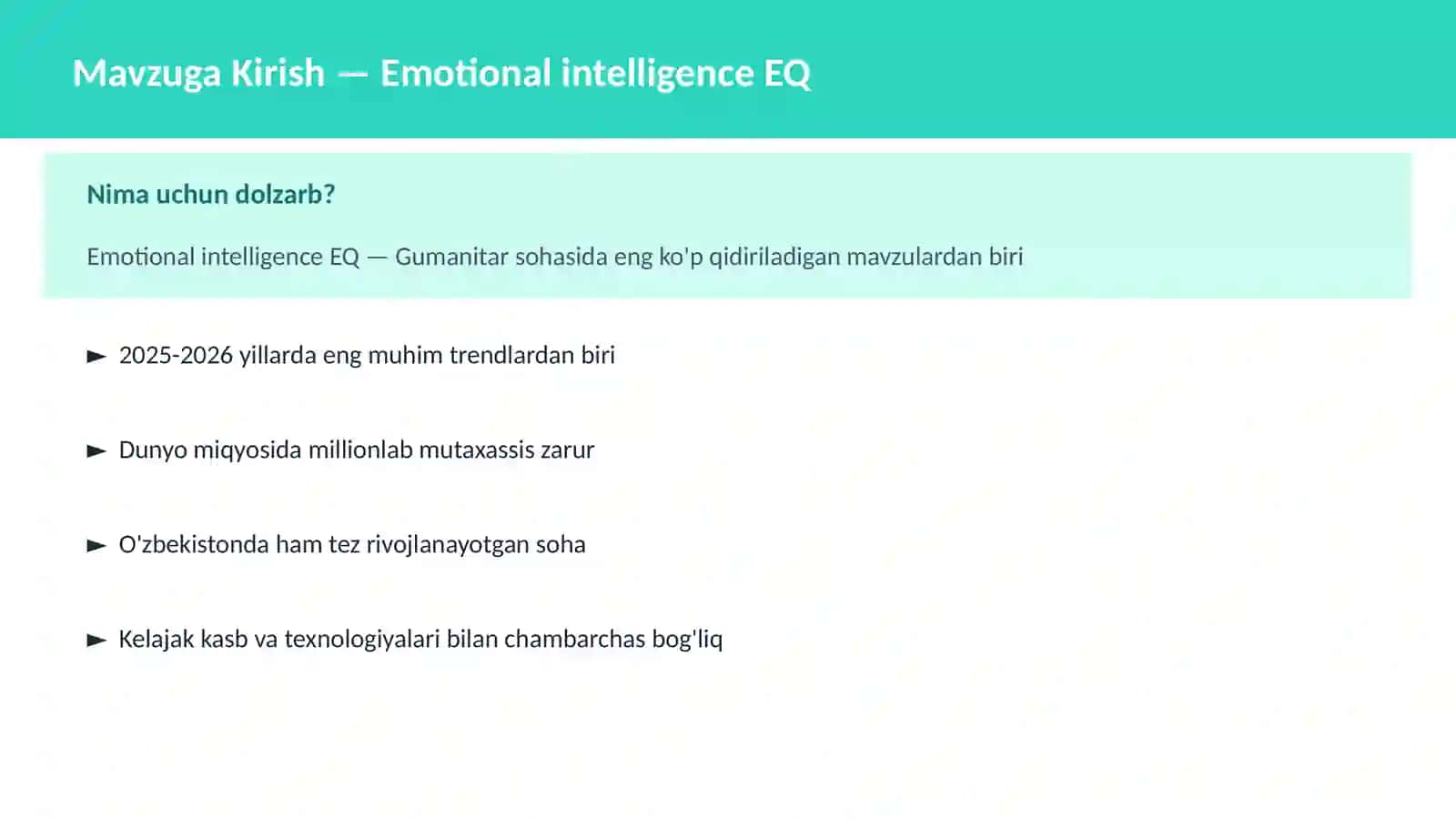 Emotional intelligence EQ 2