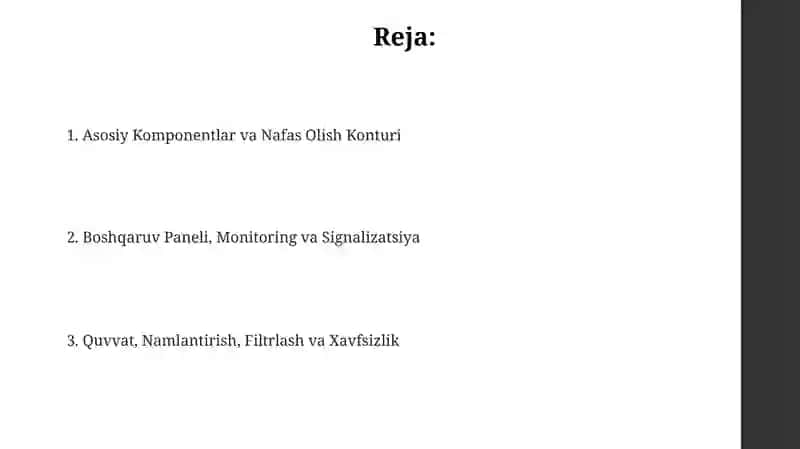 Suniy nafas oldirish apparati 2
