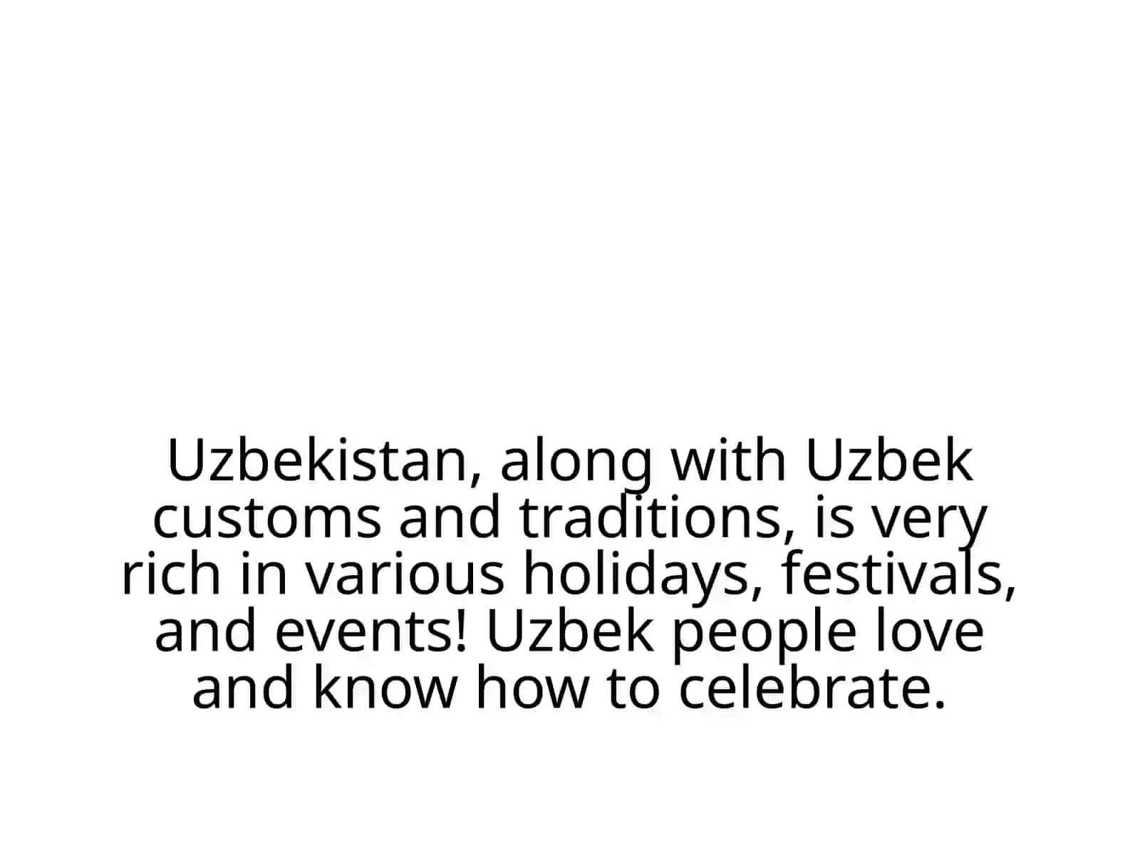 Uzbek Holidays 2