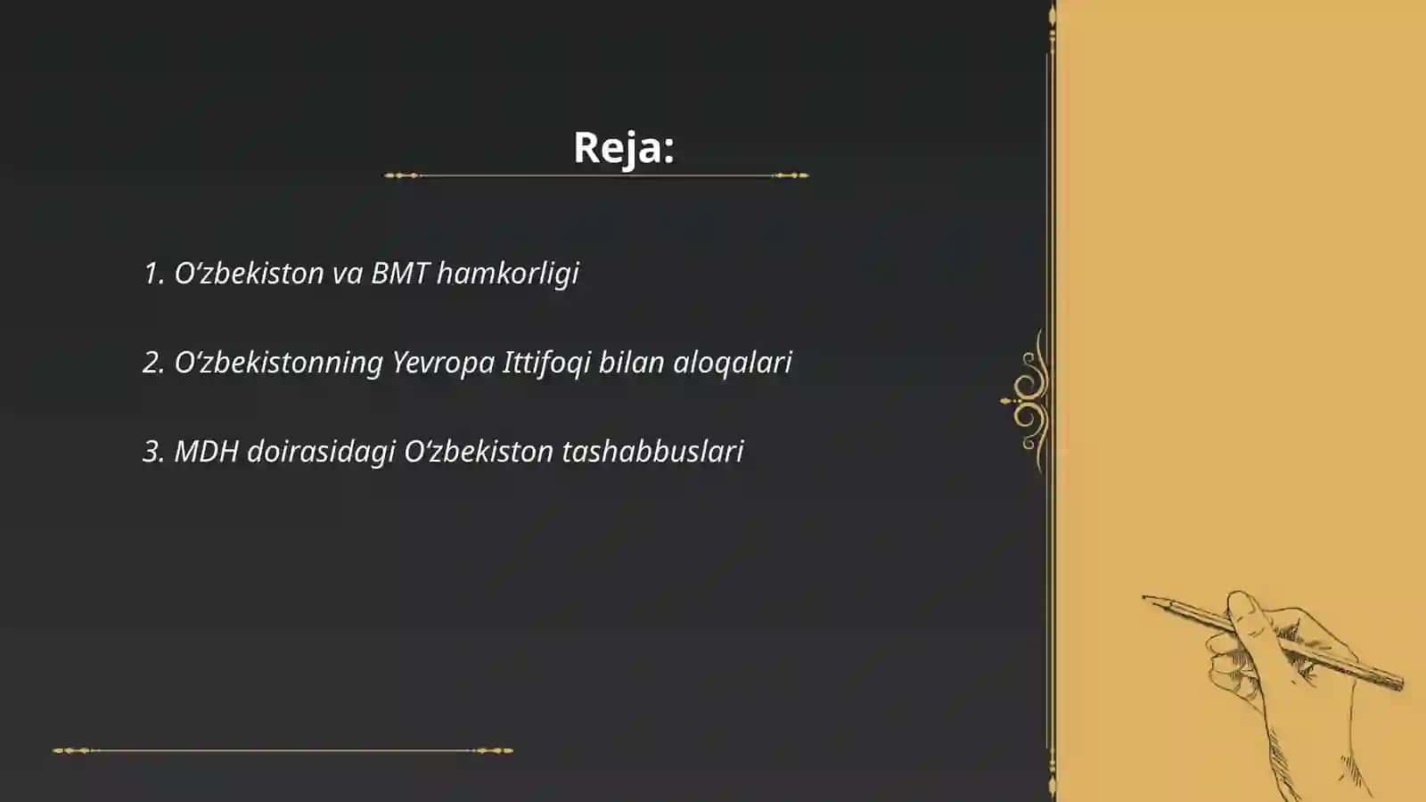 O‘zbekistonning xalqaro tashkilotlar bilan hamkorlik aloqalari 2