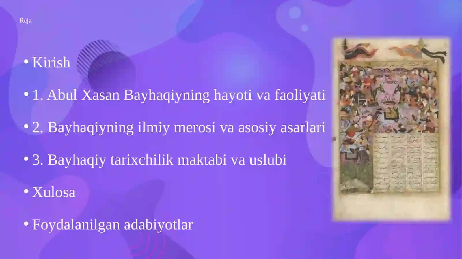 Abul Xasan Bayhaqiy (995-1077)ning “Tarixi Bayhaqiy” asari muhim tarixiy manba 2