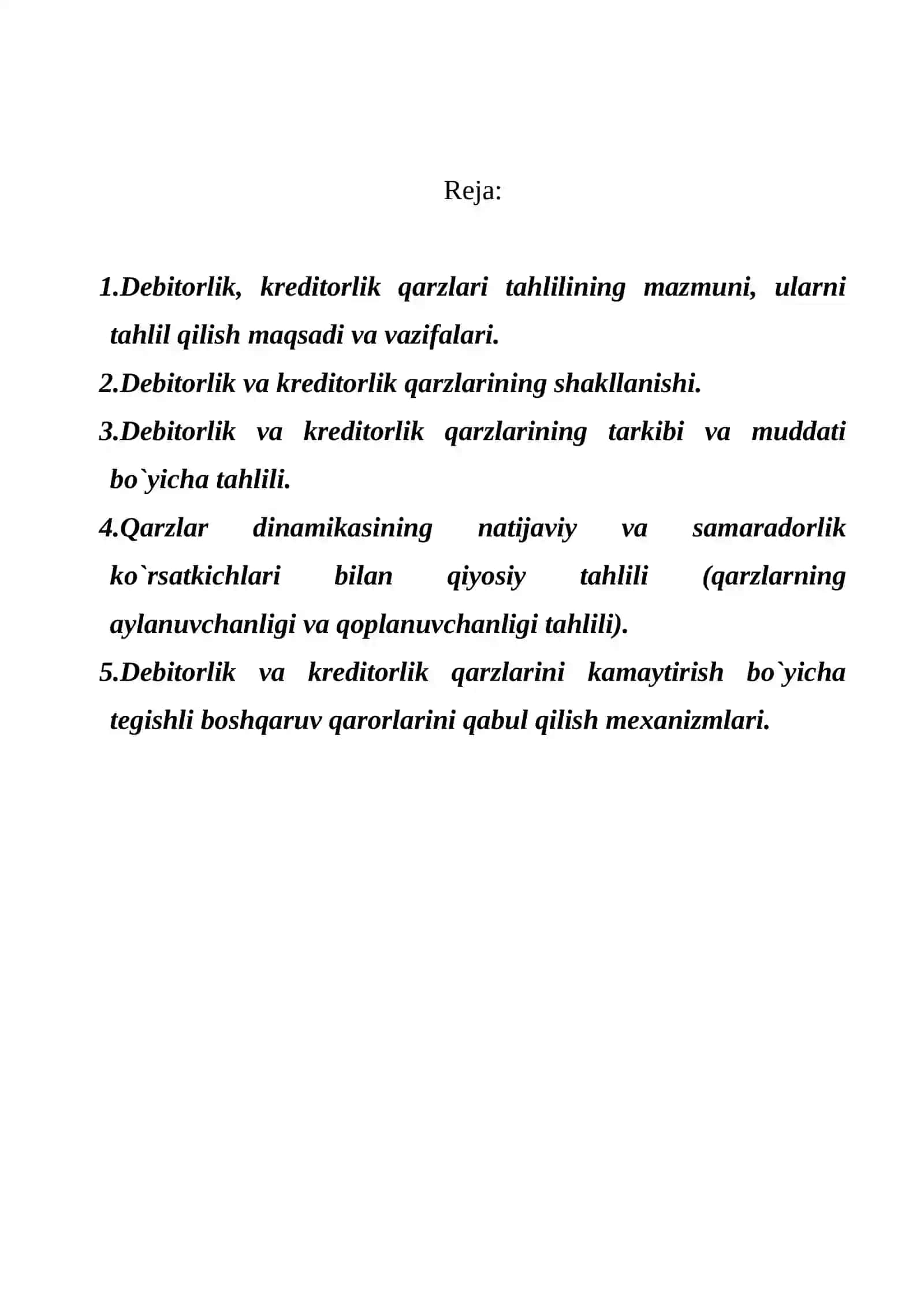 Debitorlik va kreditorlik qarzlari tahlili 2