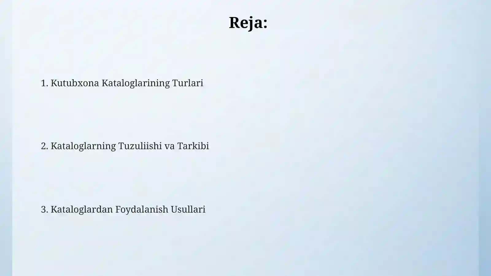 Kutubxonada katalog turlari 2