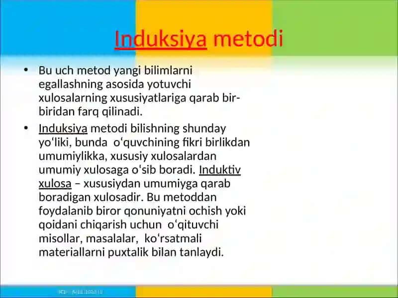 Deduksiateoremasining tadbiqi 2