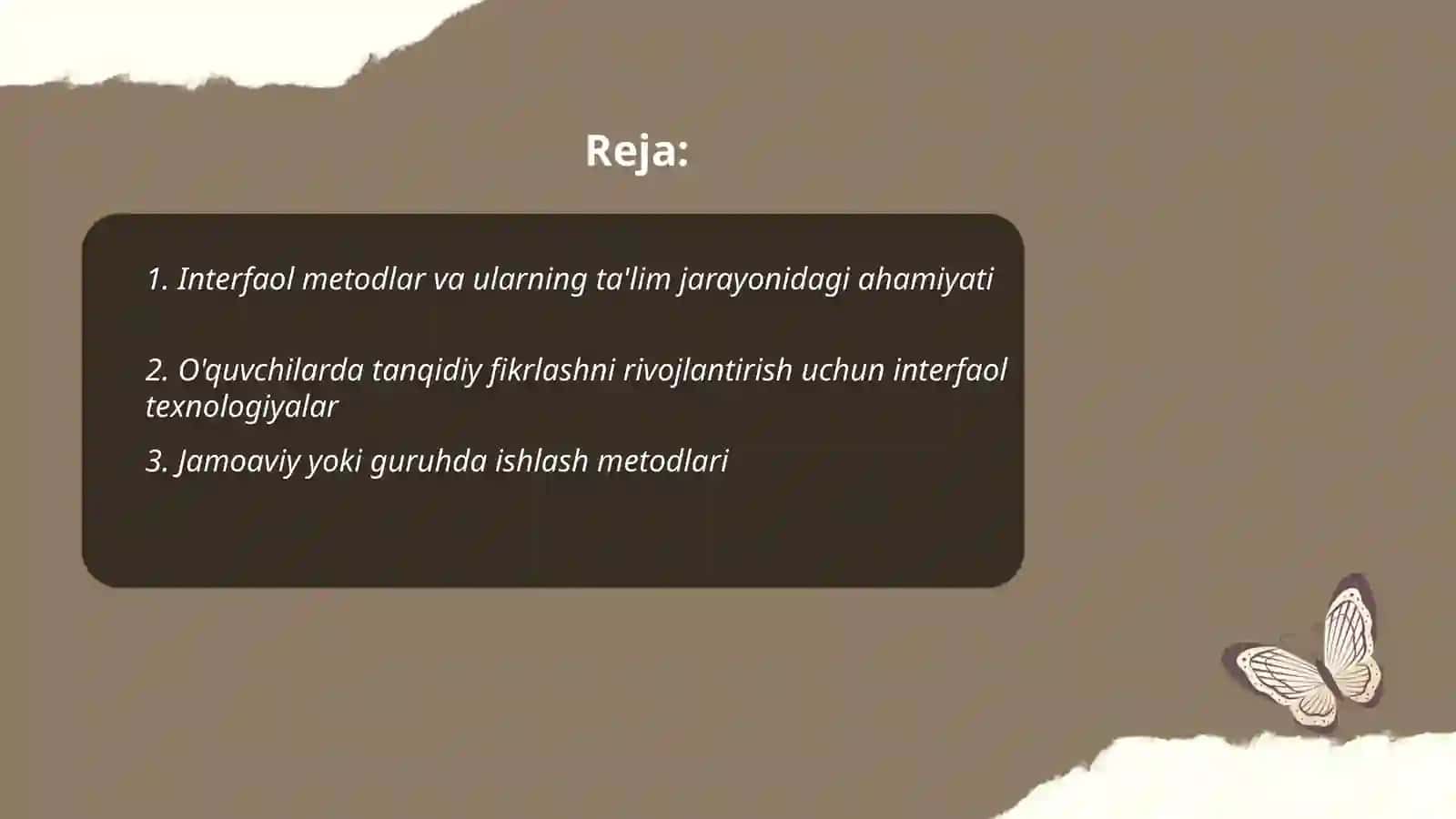 Ta'limda interfaol metodlarni qóllash texnologiyalari 2