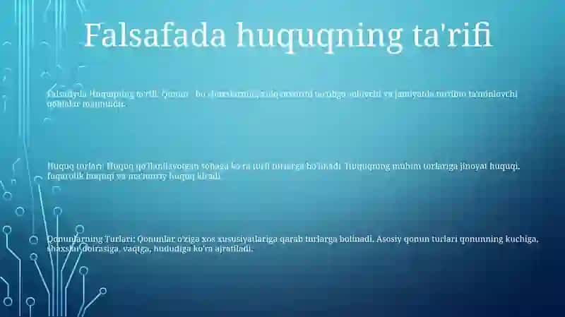 Falsafada Qonun Tushunchasi Qonunlarning Turlari 2