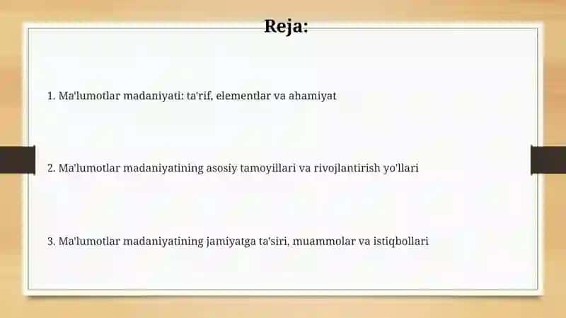 Ma'lumotlar madaniyati: ta'rif va ahamiyat 2