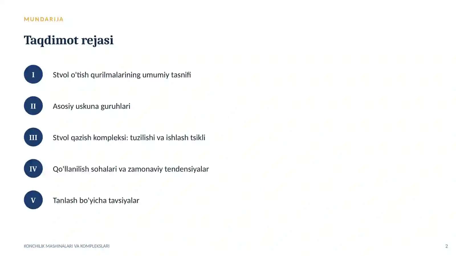 Konchilik mashinalari va komplekslari 2