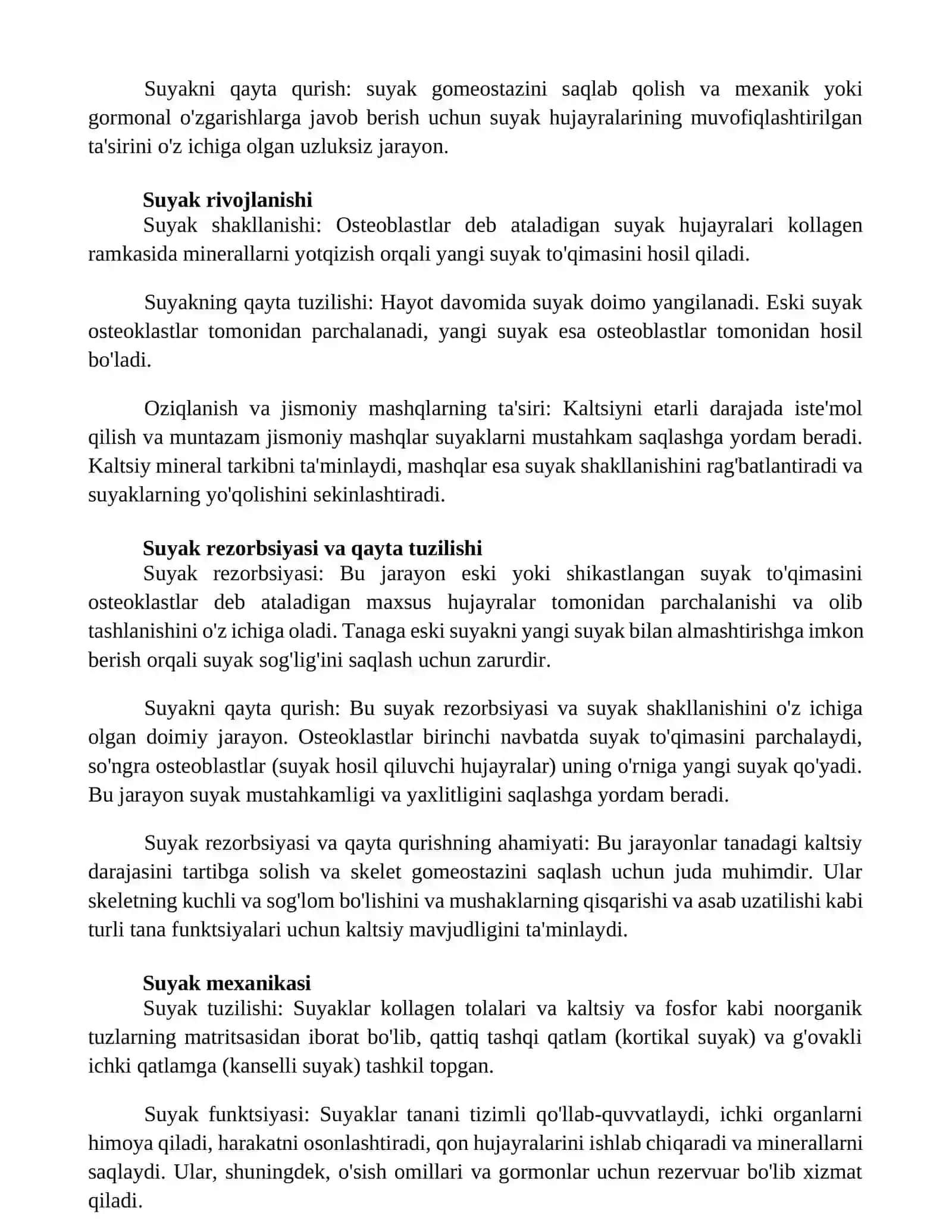 Tog'Ay Va Suyak To'Qimasi 2