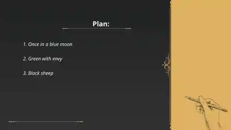 Idioms from colours 2