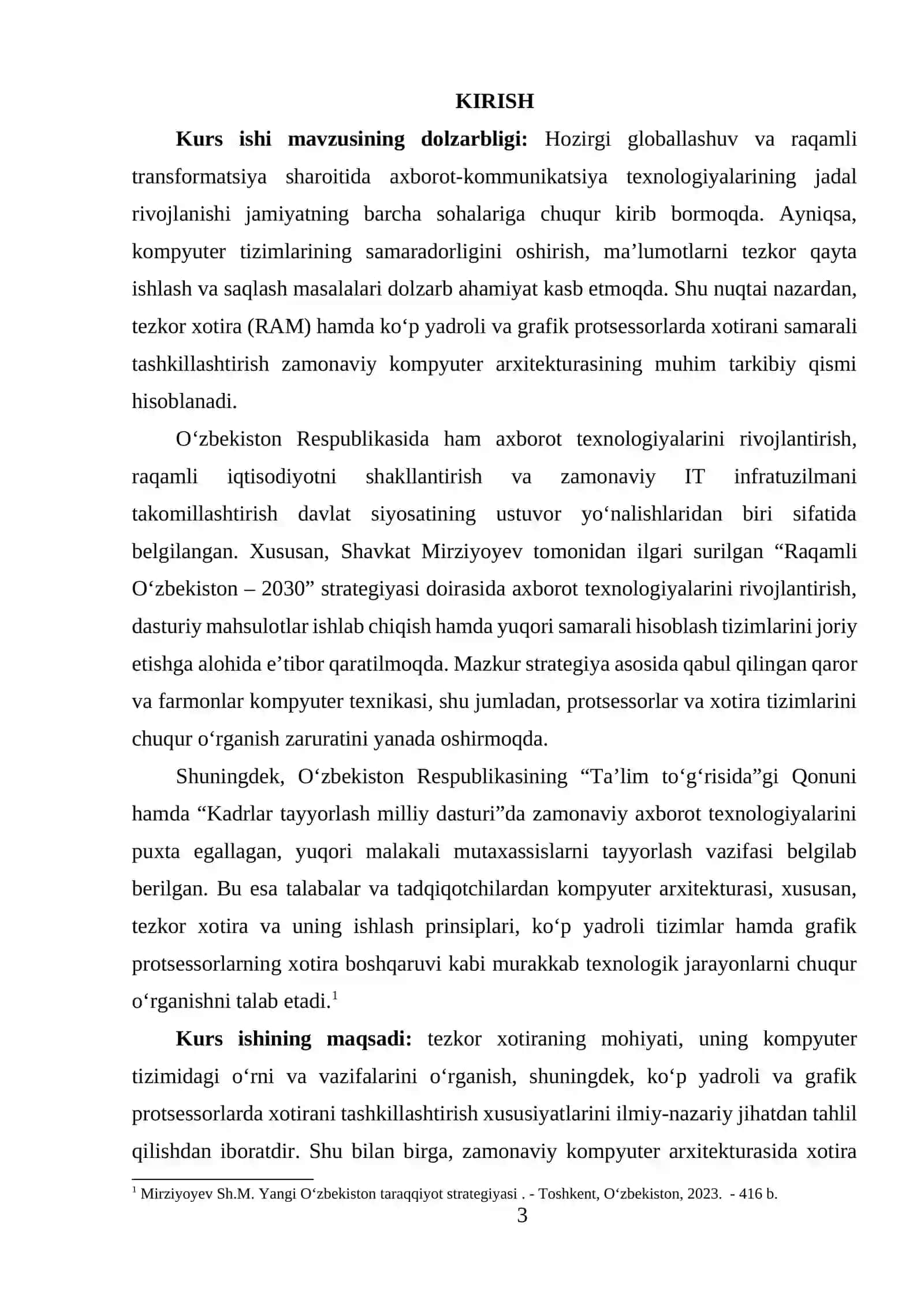 Tezkor xotira. Ko‘p yadroli va grafik protsessorlarda xotirani tashkillashtirish xususiyatlari 2
