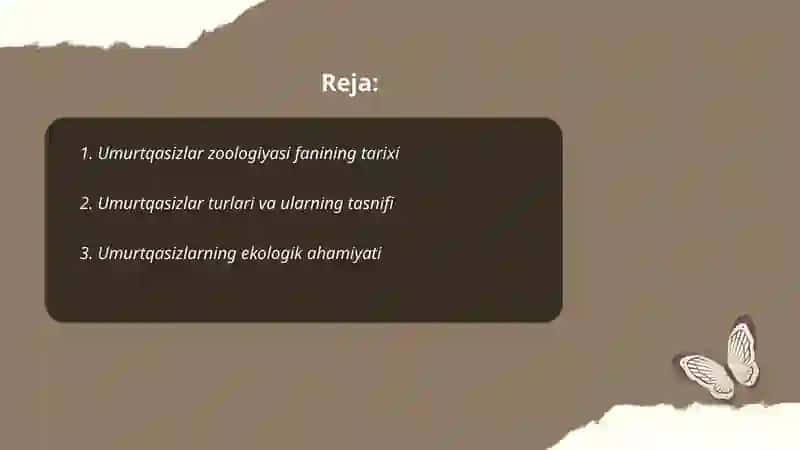 Umurtqasizlar zoologiyasi fani maqsad va vazifalari 2