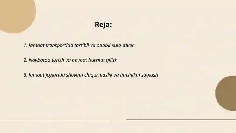 Jamoat joylarida o'zini tutish etiketi 2