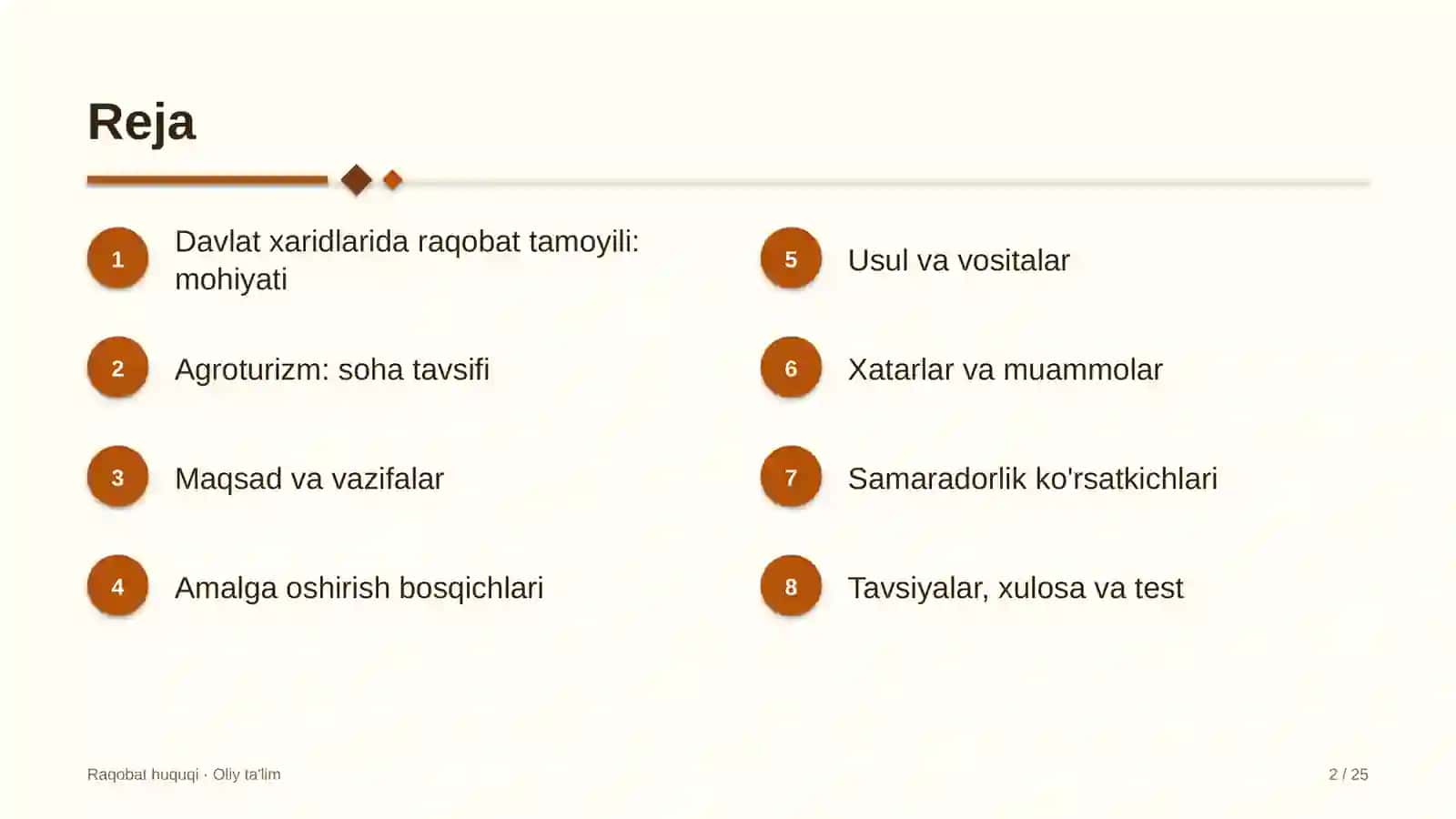 Agroturizmda davlat xaridlarida raqobat tamoyilini ta'minlash 2