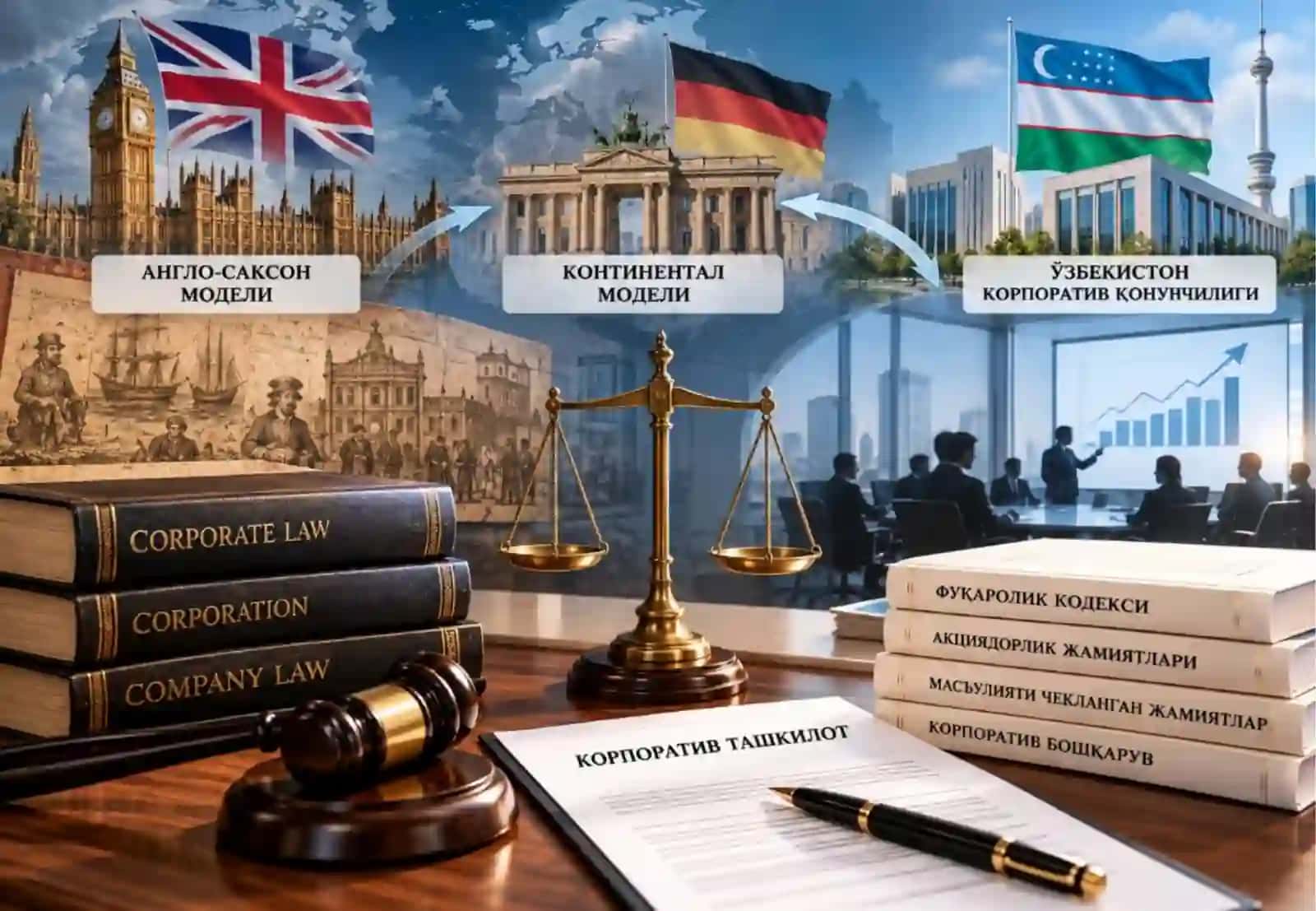 Korporativ tashkilotlarning tarixiy rivojlanishi va qiyosiy modellari kontinental hamda anglo-sakson yondashuvlarining O‘zbekiston korporativ boshqaruviga ta’siri.pptx 2