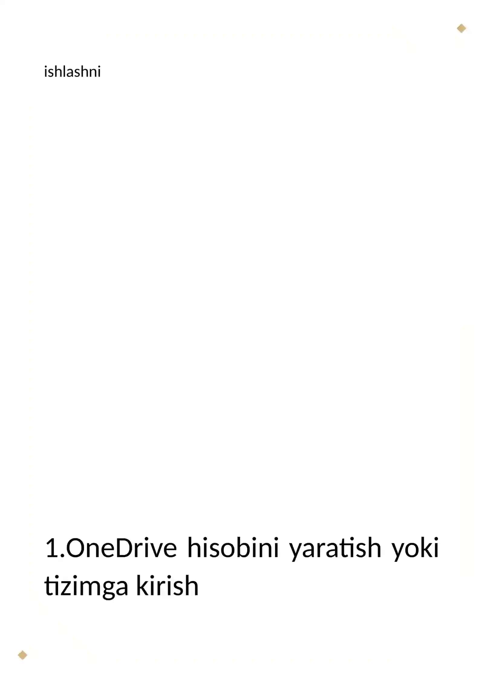 OneDrive ishlatish 2