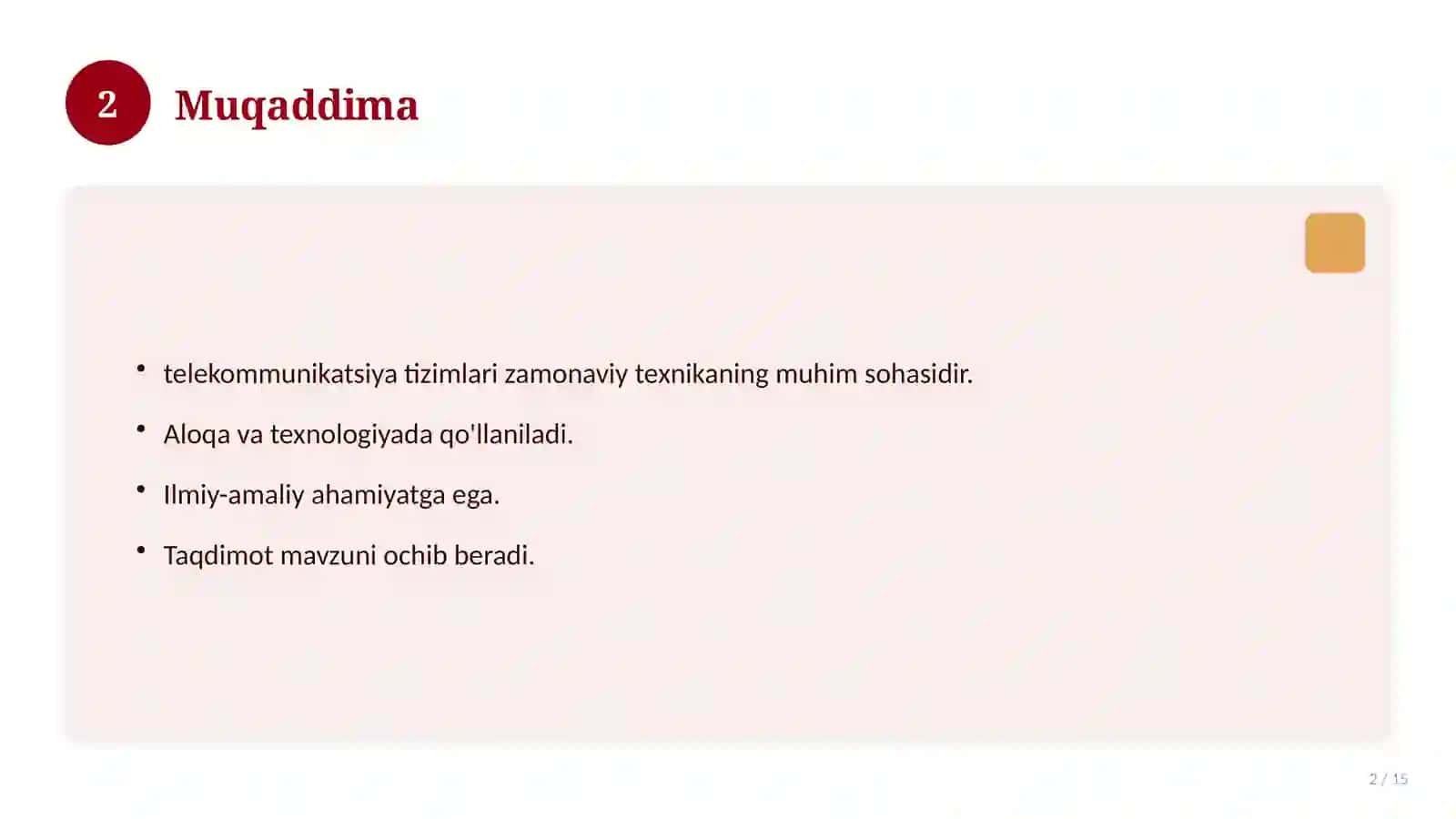 Telekommunikatsiya tizimlarining umumiy tuzilmasi va tarkibiy qismlari 2