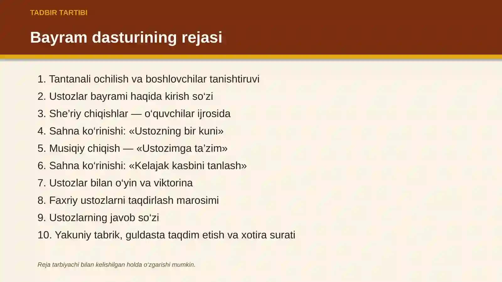 Ustoz — mehr va bilim quyoshi 2