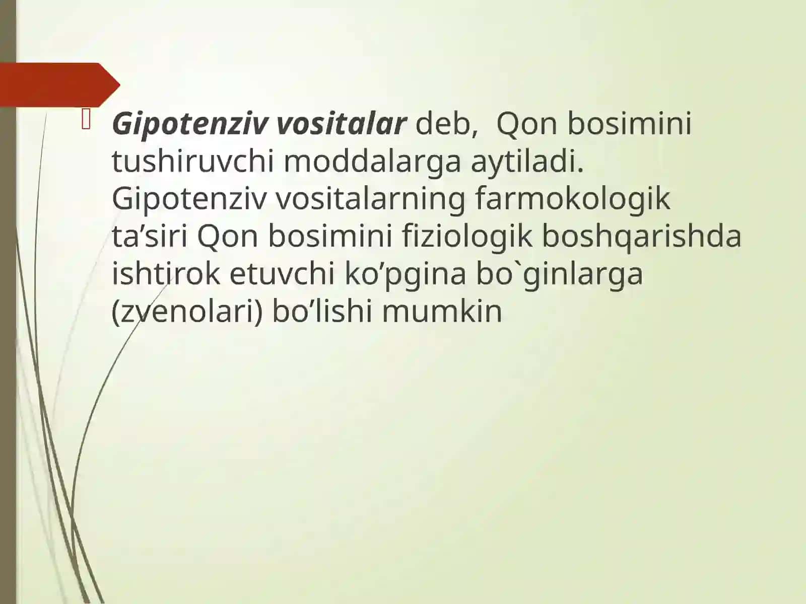 GIPOTENZIV VOSITALAR 2