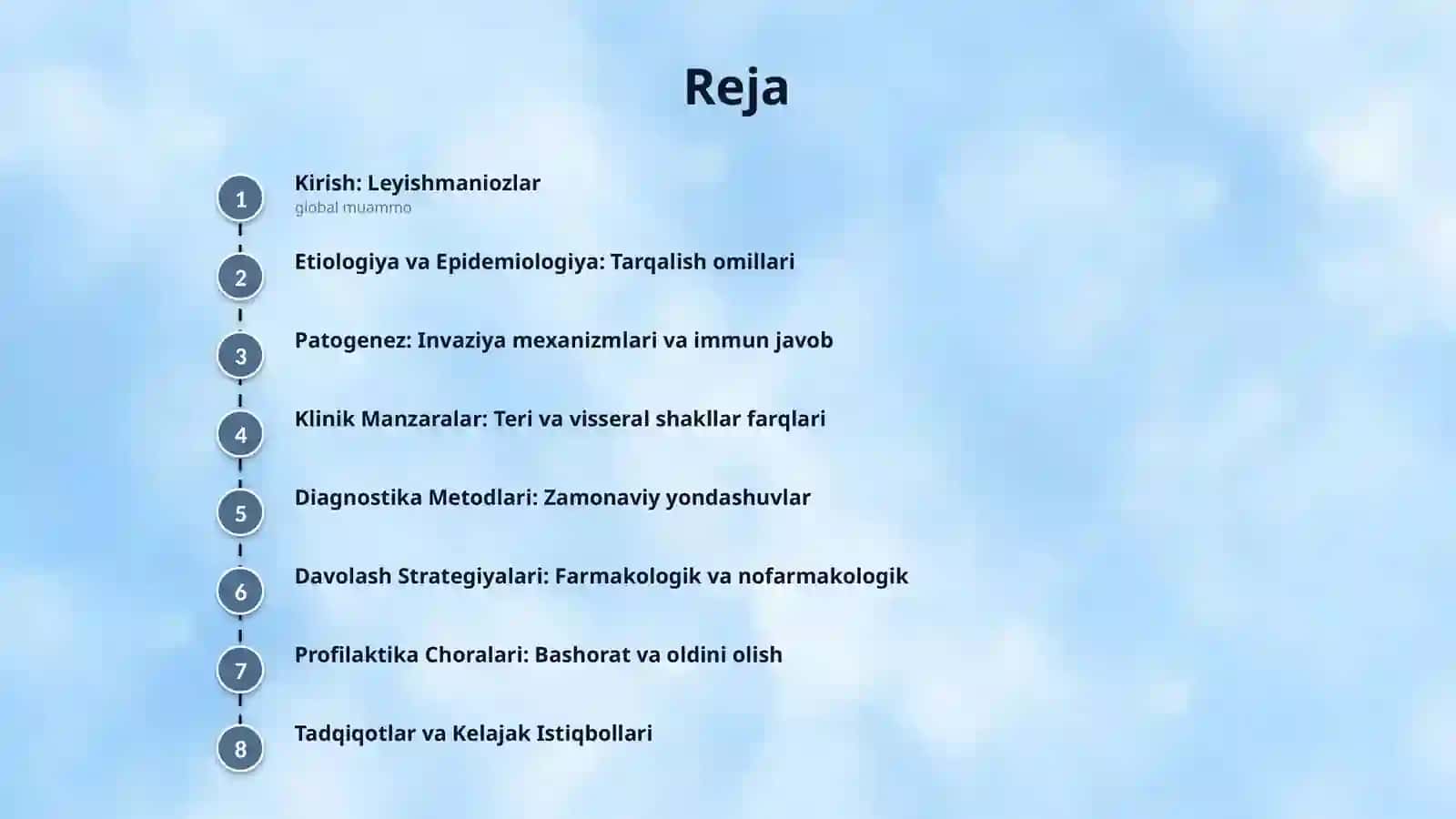 Leyishmaniyalar avlodi (teri va visseral leyishmaniozlarning ) avlodi 2