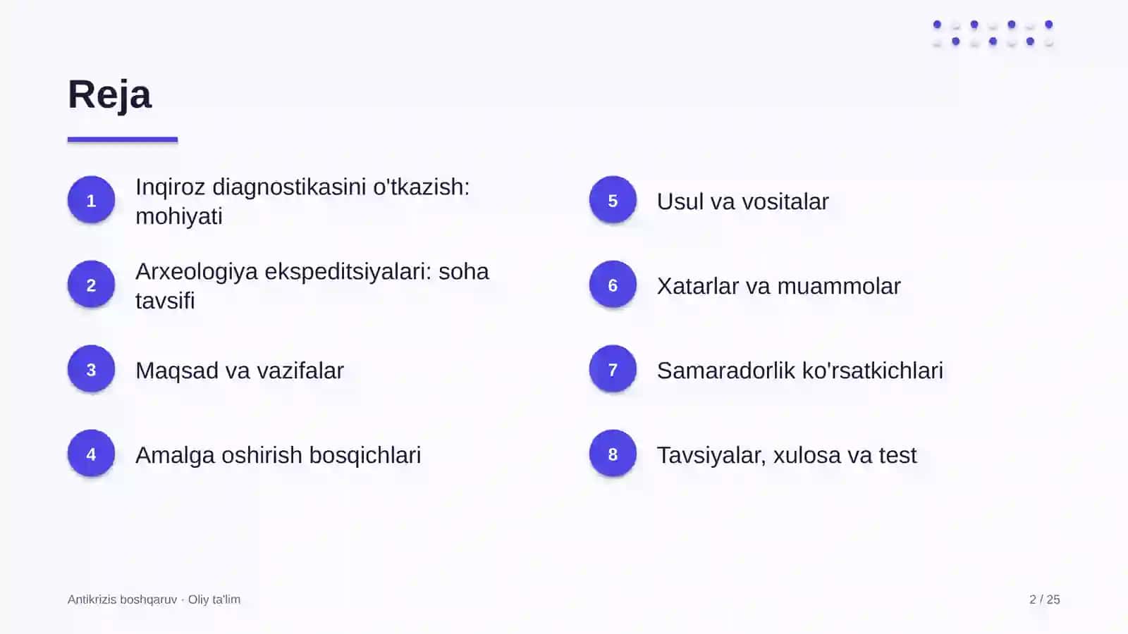 arxeologiya ekspeditsiyalarida inqiroz diagnostikasini o'tkazish 5133 2