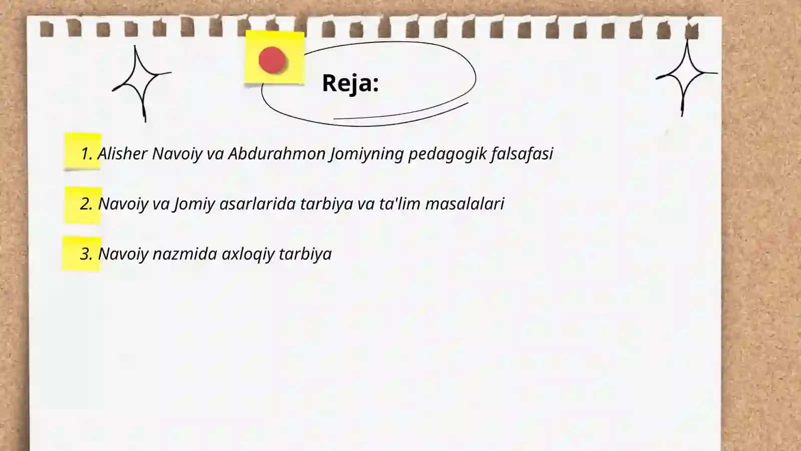 Alisher Navoiy va Abdurahmon Jomiyning pedagogik qarashlari 2